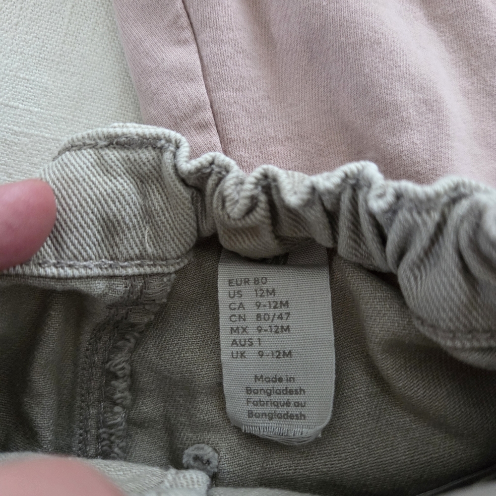 H&m Bundle Neutral Beige Baby Toddler Matching Outfit Set 12 Months - Picture 3 of 10